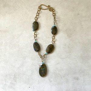 Fabulous stone drop necklace